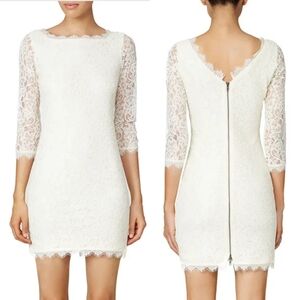 Diane Von Furstenberg | Zarita Ivory Stretch Lace Dress